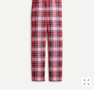 JCrew Cameron Slim Cropped Pant in Pink  Tartan
